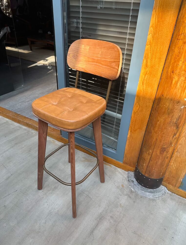 เก้าอี้บาร์ MY DOLLS HOUSE COCO 75 ซม. สีไม้เข้ม เบาะสีน้ำตาล_2